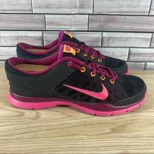 Nike Flex Trainer 3 Black Pink Womens 9 580374-007